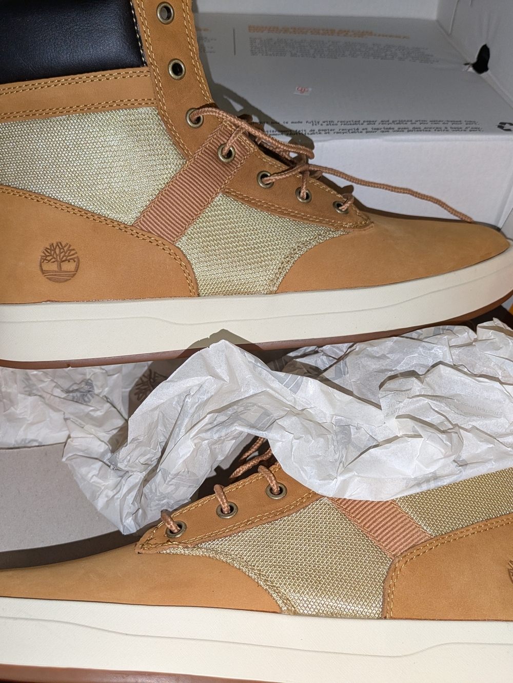 Timberland Men’s Wheat Canvas & Nubuck Casual Boot-Sneaker